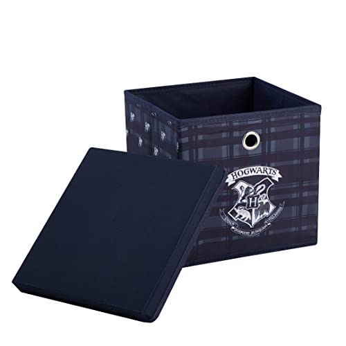 Harry Potter Collapsible Storage Cube with Removable Lid,10” x 10” x 10” Fabric Organizer Bin for Kids Bedroom, Closet or Playroom Décor - color: Harry Potter
