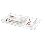 iDesign Expandable Vanity Drawer Organizer, The Clarity Collection – 11.25” to 18.5”, Clear (Pack of 6) - color: Clear, size: Extends up to 18.5 Inches (Pack of 6)