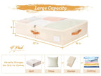 Criusia Under Bed Storage Bins with Clear PVC Lids – 4 Pack Large Underbed Organizers with Heavy-Duty Handles, Reinforced with 800G PP Panels & 80G Non-Woven Fabric – Waterproof & Foldable, Beige - color: 4 Pack Beige