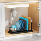 ANTOPY Small Dish Drying Rack - Compact Dish Rack for Kitchen Counter with Silicone Dish Drying Mat, Stainless Steel Dish Drainer for Kitchen Sink Cabinet, Space Saving Plate Rack Cutlery Holder - style: Counter (Small)