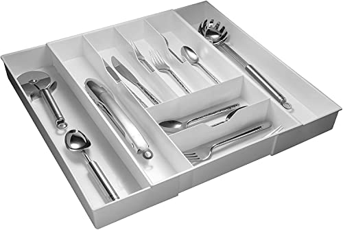 Dial Industries Expandable Silverware, Utensil and Cutlery Kitchen Drawer Organizer Tray, Extra Wide - size: Extra Wide Silverware Organizer