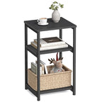 VASAGLE Side Table, Small End Table, Tall Nightstand for Living Room, Bedroom, Office, Bathroom, Classic Black ULET273B16 - color: Classic Black