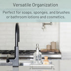 Premium White Squared Sink Caddy - Water-Absorbing Diatomaceous Earth Tray for Sink with, Elevated Stainless Steel Feet, Non-Toxic, Fast-Drying, Kitchen or Bathroom (Driftwood) - color: Driftwood