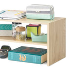 Whitmor Wood Stackable 2-Shelf Shoe Rack, White Oak, 31 inches - color: Light Brown, size: 31 INCH