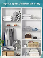 No Drilling Extendable Closet Shelf,Adjustable Metal Layered Separator Shelves DIY Divider Storage Rack for Bedroom Kitchen Wardrobe Cupboard Cabinet,1 Pack (13.8'' Wide,18.9''-31.5'' Long) - size: 18.9''-31.5'' Long