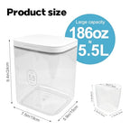5.5L Laundry Detergent Dispenser with One-Press Lid Laundry Powder Container for Laundry Room Organization & Storage Pod and Airtight Dishwasher Pod Holder for Bead Powder, 1 Pack