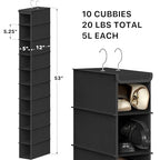 Simple Houseware 10 Shelves Closet Hanging Shoe Organizer, Black - color: Black, size: 1-Pack