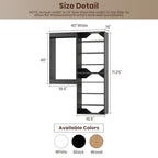 ROOMTEC Modular Closet System, 40" Wall-Mounted Closet Organizer with Hanging Rods and Shelves, Wooden Tower for Walk-In Closets, Wardrobe Storage Kit, Black - size: 40" Wide, style: Model 7