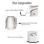 Upgrade Rotary Cheese Grater Shredder with Handle, Strong Suction Base, Multi-purpose Rotary Grater Slicer with 5 Interchangeable Blades for Ice, Vegetables, Fruit, Nuts with Blade Storage Box - color: Milky White