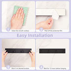 VIS'V Key Holder Wall Mount, Large Metal Self Adhesive Key Hanger with 4 Hooks, No Drilling, Extra Adhesive Strip, Black - color: Black