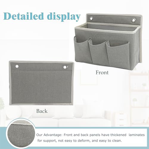 Wall Hanging Organizer Bag/Hanging Baskets with Large Mesh Compartment & 3 Pockets，Over the Door Hanging Organizer Space Saving Storage for Bedroom,RV Camper, Closet (Gray - 1 Pack) - color: Gray - 1 Pack