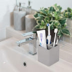 Diatomite Toothbrush Holders for Bathrooms, Electric Toothbrush and Toothpaste Holder 3 Slots Tooth Brush Organizer for Bathroom Countertop, Shower, Vanity - Dark Gray - color: Dark Gray