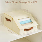 Amllas Closet Organizers and Storage, Stackable Closet Drawers, Fabric Storage Bins, Foldable Linen Organizer for Underwear, Clothes, Hat Storage,Wardrobe Space-Saving