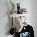 Entrance Coat Rack ，Coat Hooks, Wall-Mounted Wooden Hook Rack, Wall-Mounted Shelves are Very Suitable (White Color Finish—A-1) - style: White color finish—A-1