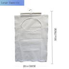 Hanging Mesh Laundry Hamper (30in*20in*2in) Large Dirty Clothes Bag, Can Be Used Behind The Door & Closet & Caravan& Bathroom (White) - color: White
