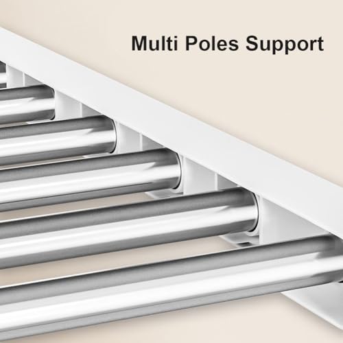 Closet Tension Shelf DIY Divider Metal Expandable Rod Adjustable Closet Shelves Organizer Scalable Layered Separators for Cabinet Storage Locker Clothes (16.5'' Wide,21.6''-35.4'' Long) - size: 21.6''-35.4'' Long