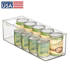 iDesign Plastic Stackable Pantry Bin with Handles for Cabinets or Fridge, Clear, Made in USA - style: Pack of 1