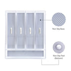 Glad Silverware & Utensil Drawer Organizer - Divided Clear Plastic Storage Tray with 5 Compartments for Kitchen Flatware and Cutlery - BPA Free, Food Safe, Non Slip, 11x13 inches - size: 5-Compartment