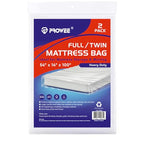 2 PK 4Mil Heavy Duty Full/Twin XL/Twin Mattress Bags for Moving,Clear Plastic Mattress Bags for Storage, Full/Twin Mattress Cover for Moving - size: Full/Twin XL,2 Pack, style: Heavy-Duty Protection (4 Mil Thick)