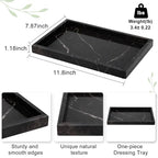 Brown Marble Tray,Pure Natural Vanity Tray,Marble Tray for Kitchen Counter Non-Ceramic/Non-Resin,Stone Trays 12 x 8 inch - color: Brown