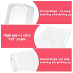 15 Piece Clear Plastic Drawer Organizers Set - 4 Sizes Bathroom & Dresser Storage Bins, Stackable Kitchen Desk Organizer Trays for Makeup, Jewelry, Utensils, Junk, Gadgets