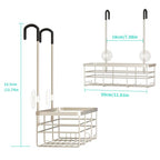 HapiRm Hanging Shower Caddy Organizer - No Drilling Shower Organizer with Hooks, Rustproof & Waterproof 304 Stainless Steel Bathroom Shelves - Brushed Nickel (1 Basket) - color: Brushed Nickel- 1 Basket