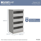 ClosetMaid 4598 Modular Storage Stackable Unit with 4 Drawers, Taupe - color: Taupe