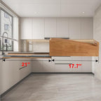 DINDON Pull Out Cabinet Organizer for Pans, Cookie Sheet, Bakeware, Cutting Board, Slide Out Kitchen Cabinet Storage Organizer Rack, 10.5''W X 21"D X 7.5"H, Wood - size: 7.5"H