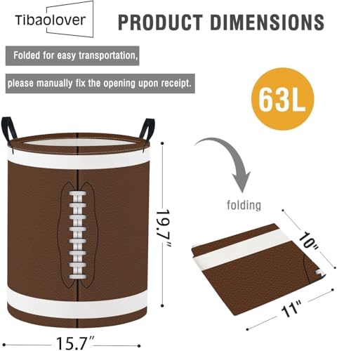 Baby Laundry Basket Baby Nursery Hamper Kids Laundry Basket Toy Storage Bin for Boys Room Decor Gift Baskets for Bedroom Bathroom(Football) - color: Football