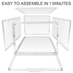 Size 12 Clear Shoe Boxes with Acrylic Magnetic Front Door Plastic Stackable Shoe Organier for Sneaker & Boots Collection, Space-Saving Shoe Storage for Closet Entryway, Bedroom - size: Size 11.5 - 1 Pack