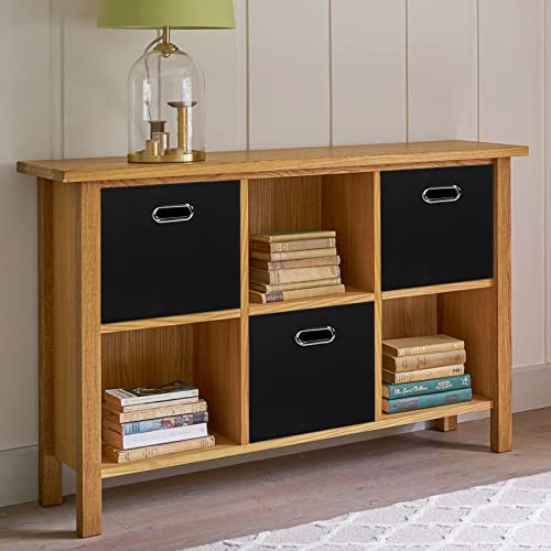 Black Foldable Storage Cubes Bins , Fabric Storage Box Cubes Organizer Baskets with Dual Handles for Home Organizer (Black) - color: Black, size: 1 Pack