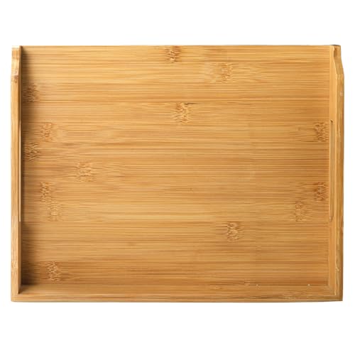 Okllen 3 Pack Stackable Paper Trays, Bamboo Desk Letter Tray Set, 3 Tier File Document Organizer Tray for A4 Paper, Magazine, Receipts, Office Supplies