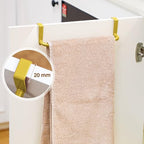 2 Pieces Metal Towel Bar Kitchen Cabinet Steel Towel Rack Bar for Hanging on Inside or Outside of Doors, Home Kitchen Bathroom(Gold) - color: Gold