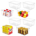 YIHONG 8 Pack Clear Pantry Organizer Bins,Plastic Storage Containers with Handle for Kitchen,Freezer,Cabinet,Closet,Bathroom Under Sink Organization - size: L(11.2"L x 7.5"W x 6"H)