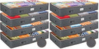 Under Bed Storage Bins - Pack Of 8 Under The Bed Storage Containers For Clothes, Blankets, Winter Clothing, & Shoes - Underbed Storage Containers With Handles, Dual Zippers, & Clear Top - size: 8 Pack