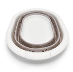 Camco Collapsible Laundry Basket | Features Simple Pop-Open & Collapse-Down Design | Waterproof for Easy Clean-Up | Measures 14.5” x 19.75” x 2.5”/10” Collapsed/Expanded, Taupe & White (51951) - size: 10 inches tall expanded (Pack of 2)