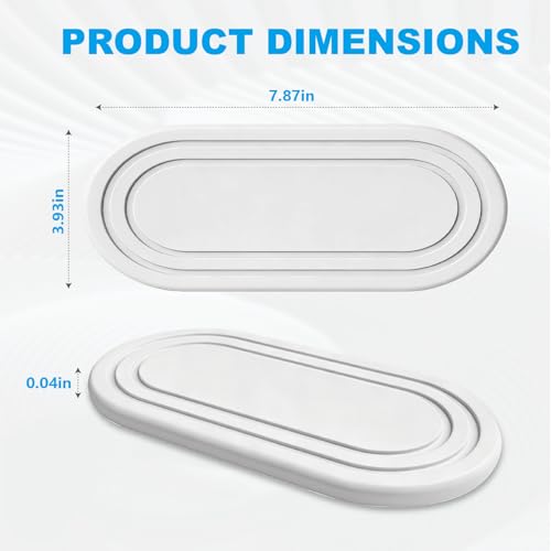 2PCS Water Absorbing Stone Tray, Quick Drying Diatomite Bathroom Tray, Drying Stone for Kitchen Counter, Soap Dish Dispenser Vanity Organizer