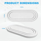 2PCS Water Absorbing Stone Tray, Quick Drying Diatomite Bathroom Tray, Drying Stone for Kitchen Counter, Soap Dish Dispenser Vanity Organizer