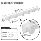 Coat Hook Wall Rack Hanger - White Coat Rack with 6 Hooks Wall Hooks for Hanging Hat Key Bag Towel Wall Mount Coat Holder - color: White, size: Rectangle 6 Hooks 1 Pack