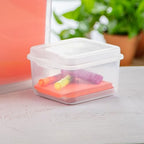 Sterilite 12-Pack FlipTop Stackable Square Small Storage Bin with Hinging Lid, Clear - size: 1.5 Cubic Feet, style: 12 Pack