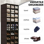 coastal rose Hanging Shoe Closet Organizer, 30 Sections Hanging Closet Organizers and Storage Shelves, Space Saving Shoe Rack Holder Hanger, Coffee - color: Coffee