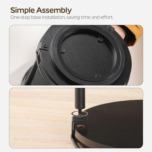 YATINEY Lazy Susan Organizer, Rotating Spice Rack, 2 Tier Spice Turntable Organizer, Industrial Turntable Spice Holder, for Kitchen Countertop and Cabinet, Compact and Versatile, Black SR22BK - color: Black, size: 10.2"L x 10.2"W x 11"H