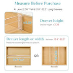 Vtopmart 2.36” Drawer Dividers with Expandable Inserts, 12.8"-22.3" Adjustable Kitchen Drawer Organizer, Clear Plastic Organizer Separator for Flatware, Utensil, Cutlery, 8 Dividers with 14 Inserts - size: Short-2.36" with Inserts