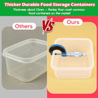 62PCS Thicker Food Storage Containers with Lids Airtight Leakproof, BPA Free Plastic Kitchen Food Storage Containers, Stackable Reusable Meal Prep Food Containers with Lids, Freezer Microwave Safe - size: 476oz-31 Pack