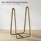 STORAGE MANIAC Laundry Hamper with Metal Rack, Large Laundry Basket with Triangle Frame, Collapsible Dirty Clothes Hamper with Handles for Dorm, College, Small Space, Closet, Bedroom, Beige - color: Beige