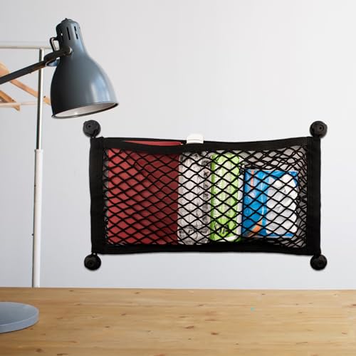 2 Pack Small Cargo Net Pocket Storage Pouch Bag 21 x 9.8 Inches RV Netting Elastic Automotive Cargo Nets with 8 Mounting Screws, Storage Mesh for Car Trunk SUV Boats - size: 21 x 9.8 Inch