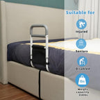 Bed Rails for Elderly Adults - 350LBS Heavy Duty Bed Assist Rail with Non-Slip Bedside Handle, Fall Prevention Safety Cane with Storage Pocket for Seniors, Fits King/Queen/Full/Twin Beds