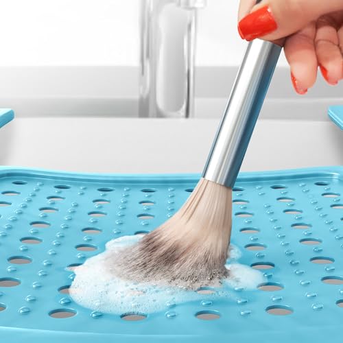 Sink Topper Bathroom Sink Cover for Counter Space & Storage Saver | RV Must Haves | Silicone Foldable Beauty Makeup Brush Cleaning Mat | Hot Tools | RV Sink Cover | Large, Pacific Blue - color: Pacific Blue, size: Large