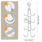 2 Pack Purse Organizer for Closet, 4-Tier Hanging Bag Holder, Silver Metal Closet Organization Purse Hanger Backpack Rack Space Saving Hanger - size: 2 Pack 4-Tier
