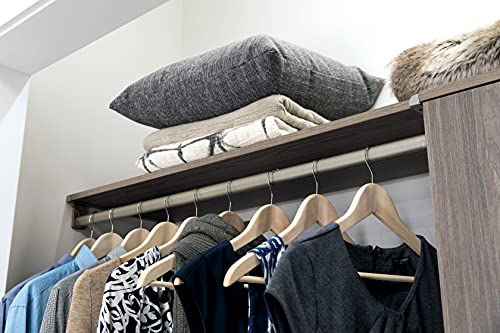 ClosetMaid SuiteSymphony Wood Top Closet Shelf, 48-Inch Wide, Graphite Grey - color: Graphite Grey